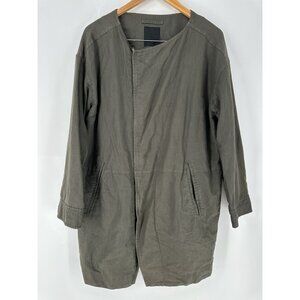 Pas De Calais Green Barn Jacket Women’s 38 Linen Cotton Blend S Read